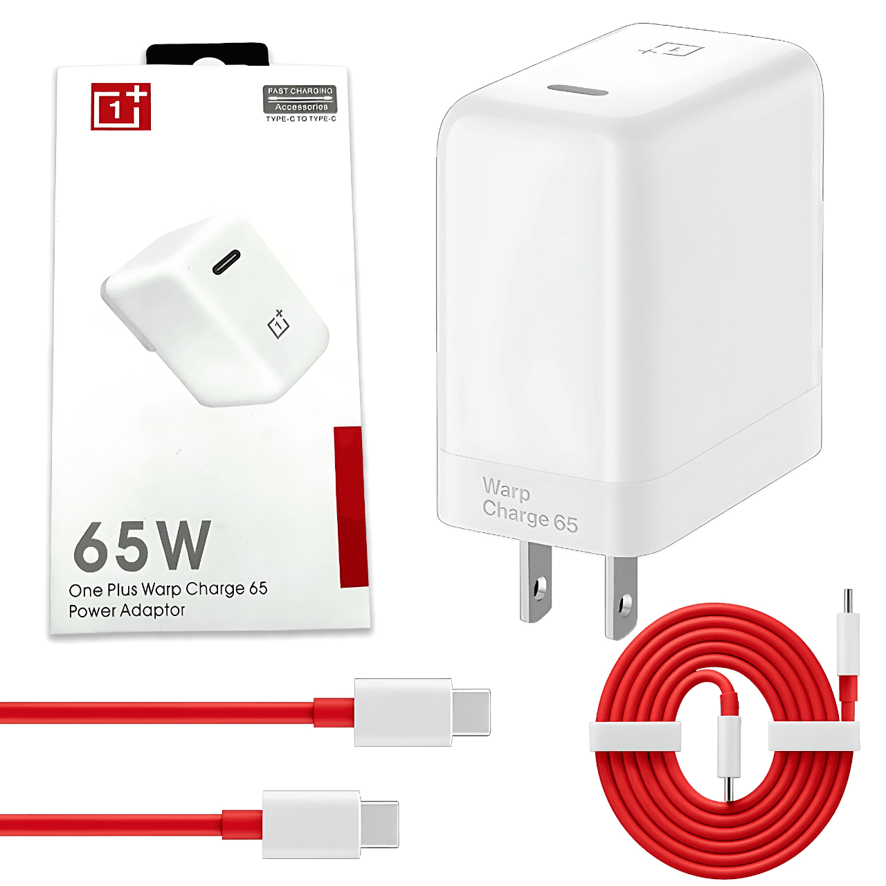 Genuine OnePlus 65W Charger: Adapter + Original Type-C Cable